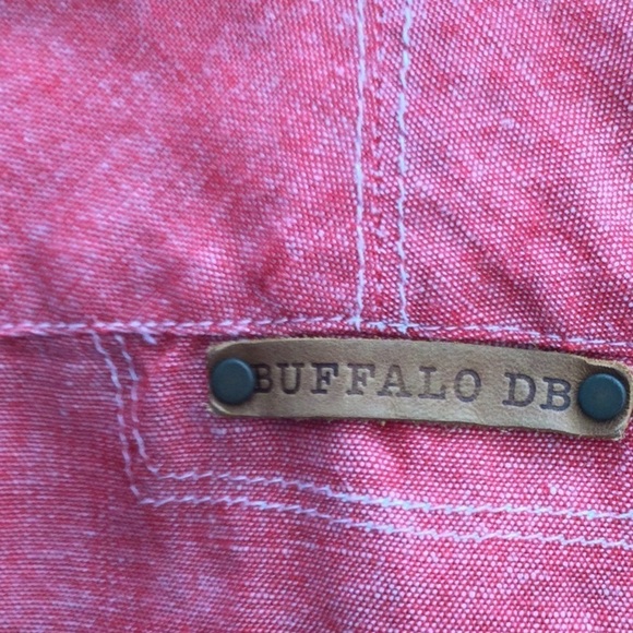 Buffalo Men's Red Button Down Long Sleeve Shirt Size L  washable   #547 - Picture 6 of 9